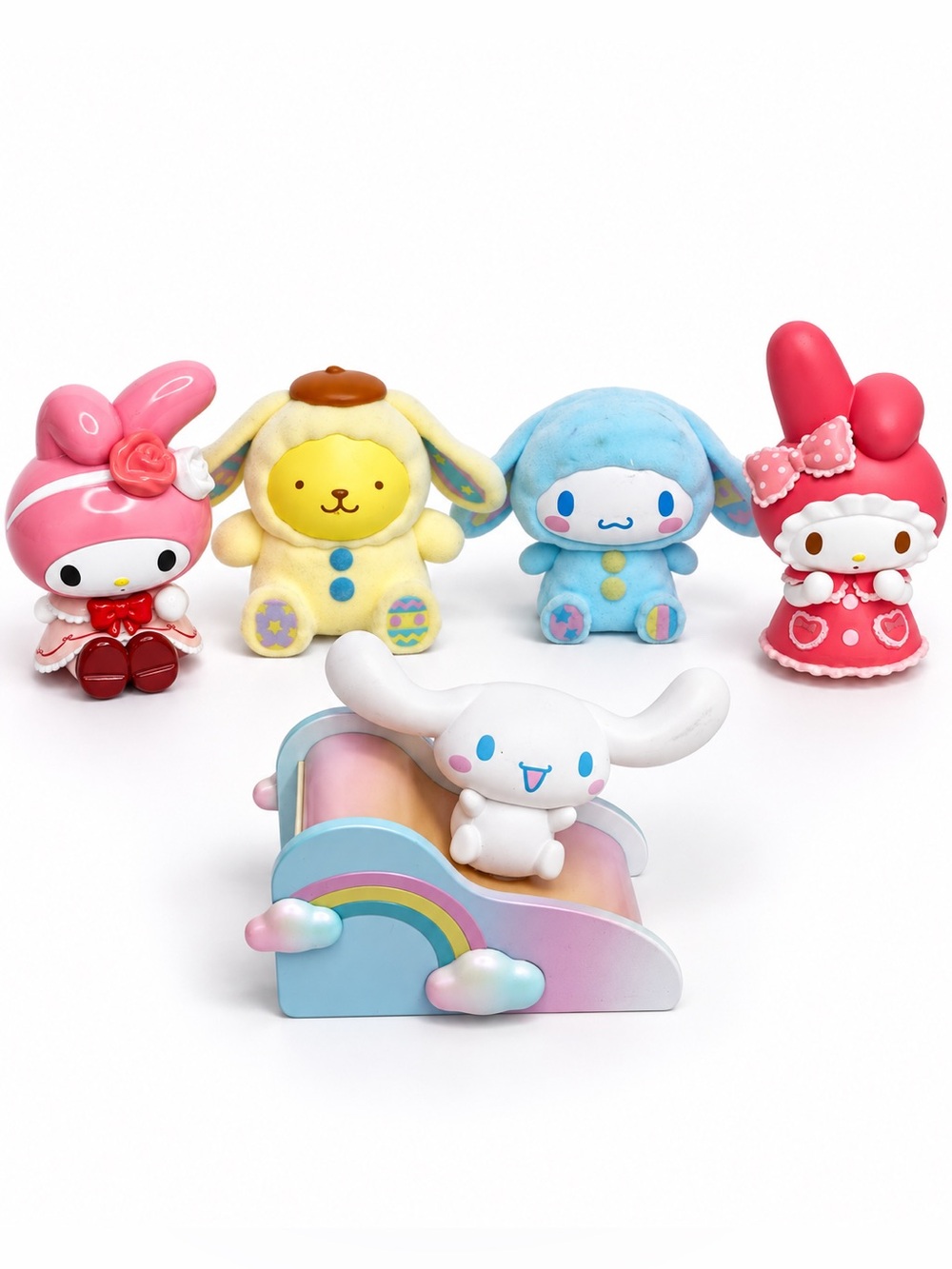 Sanrio My Melody Cinnamoroll Pompompurin Mini Figure Lot of 5
